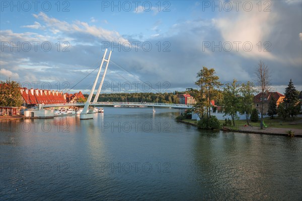 Pedestrian Bridge in Mikolajki, Warmian-Masurian, Poland