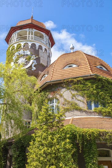 Low angle view of Water Power Tower in Svetlogorsk, Russia