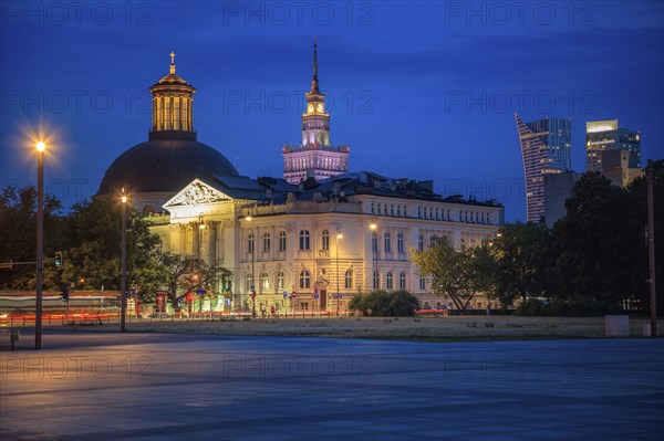 Holy Trinity Church behind Zacheta National Gallery Of Art in Warsaw, Masovia, Poland