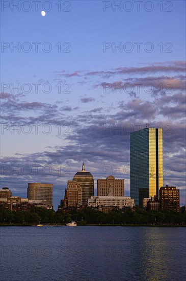 City skyline at sunset in Boston, Massachusetts, USA