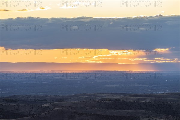 Sunset over Boise Foothills in Boise, Idaho, USA