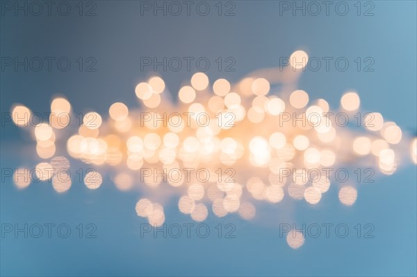 Illuminated fairy lights in soft focus