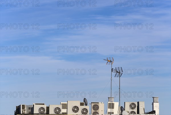 Air conditioners against cloud