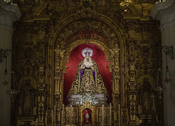 Altarpiece inside Chapel of the Sailors in Seville, Spain