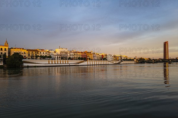 City skyline with Guadalquivir river in Seville, Spain