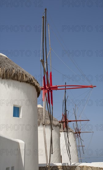 Windmills in Mykonos, Greece