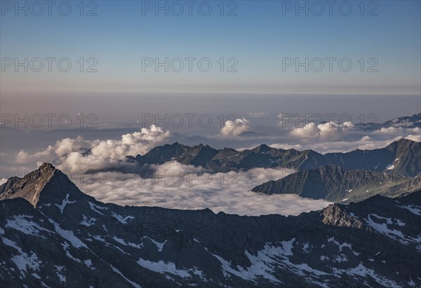 Mountains in cloud in Italian Alps, Italy