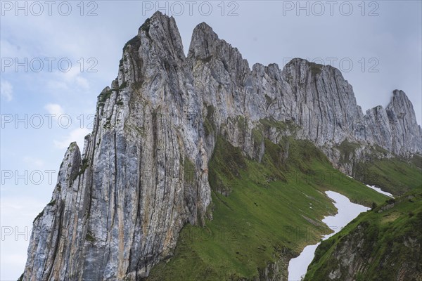 Cliff at Kreuz Mountains in Appenzell, Switzerland