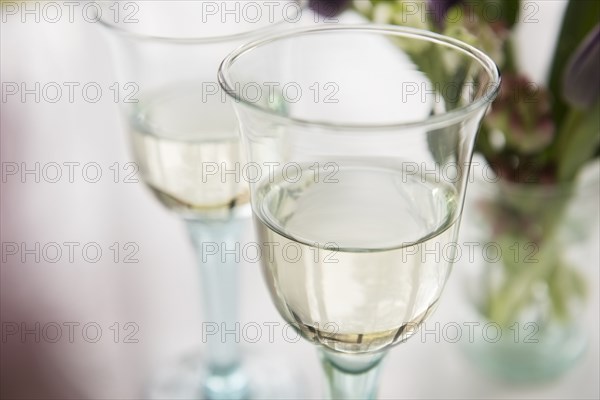 Glasses of white wine