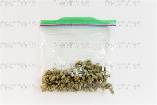 Plastic bag of marijuana