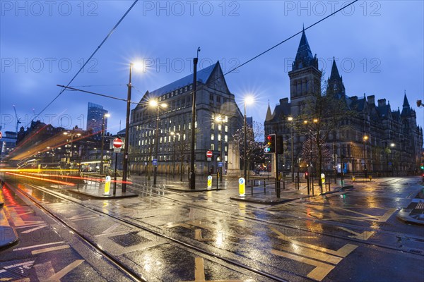 Manchester Town Hall at night
