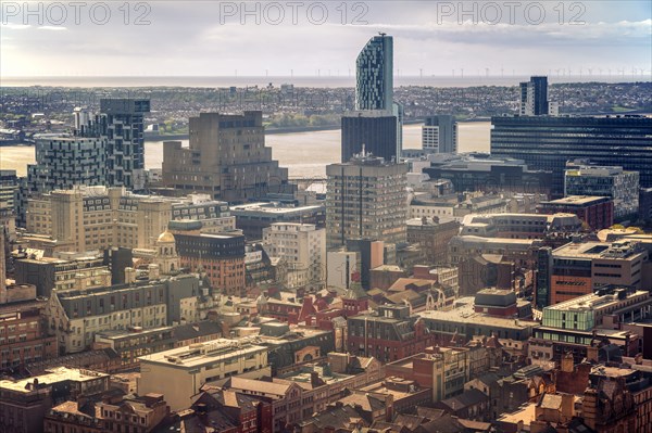 Cityscape of Liverpool, England