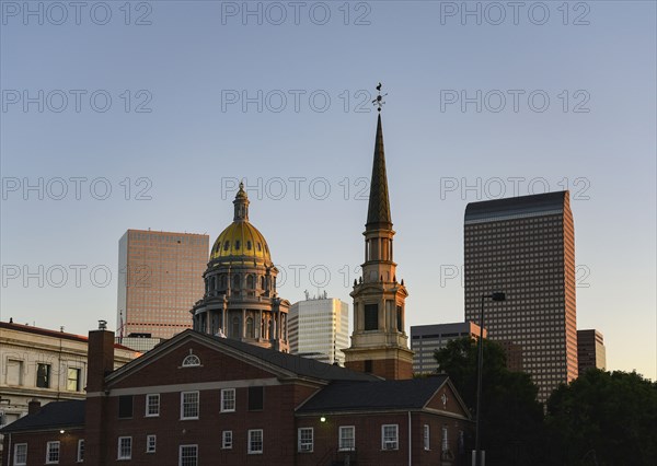 Steeple of church in Denver, Colorado