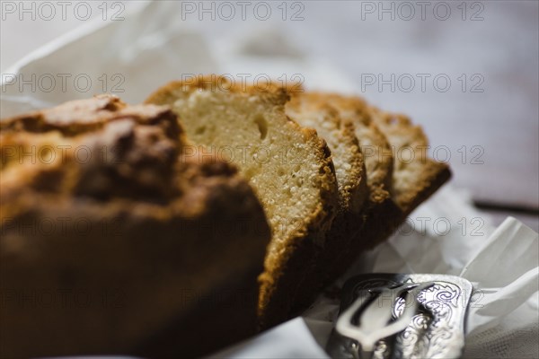 Sliced loaf cake