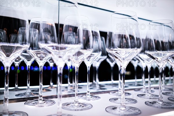 Empty wine glasses