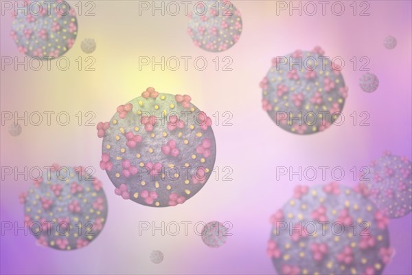 Digitally generated image of Coronavirus