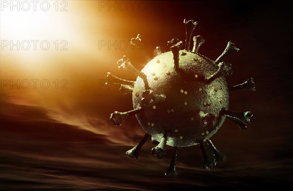 Digitally generated image of Coronavirus