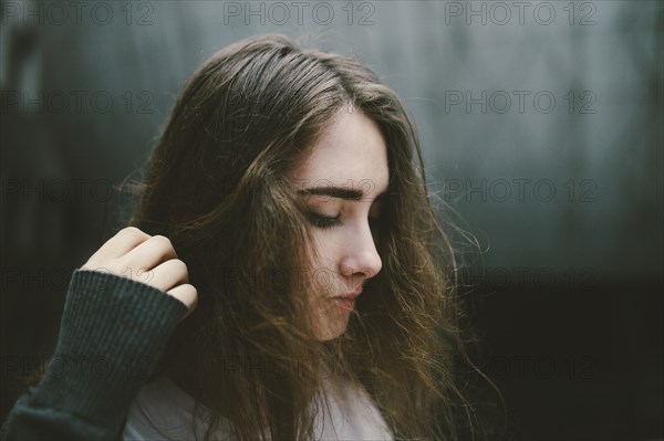 Young woman with brown hair