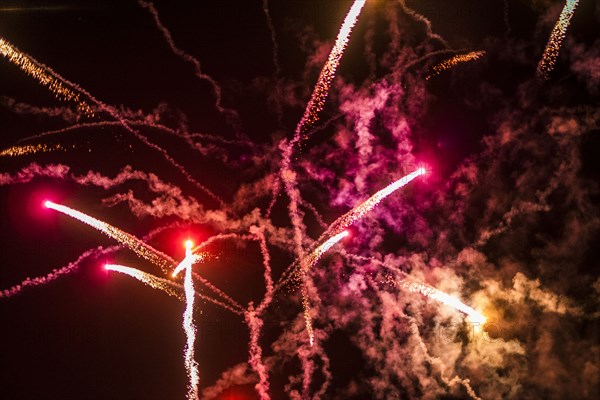 Fireworks in night sky