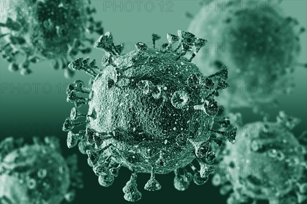 Digitally generated image of Coronavirus