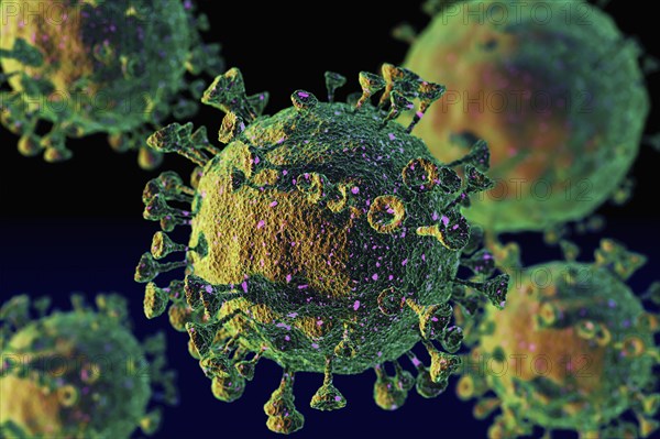 Digitally generated image of Coronavirus