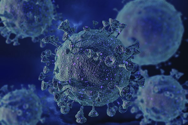 Digitally generated image of Coronavirus