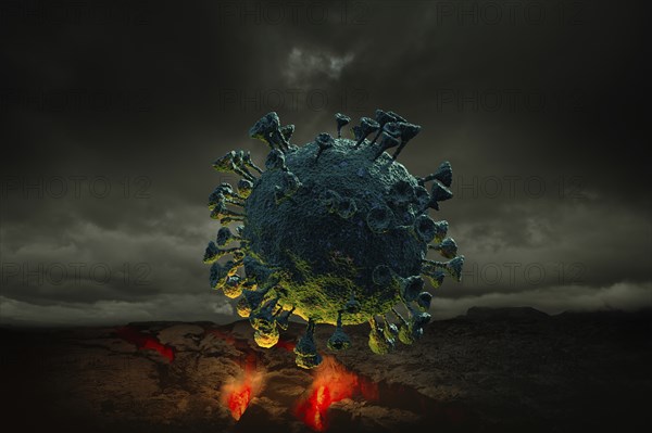 Digitally generated image of Coronavirus