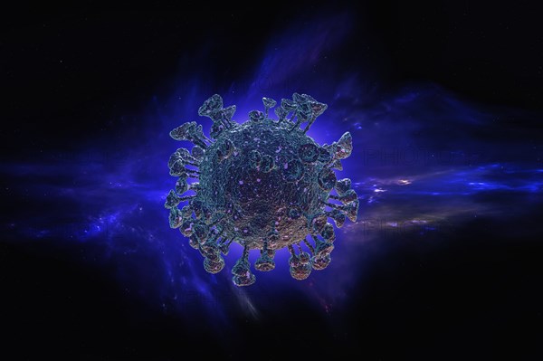 Digitally generated image of Coronavirus