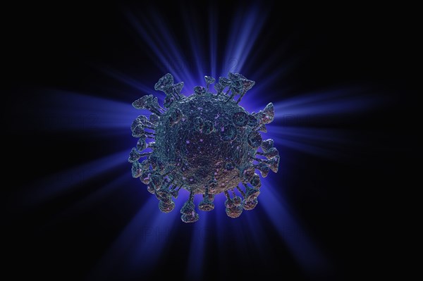 Digitally generated image of Coronavirus