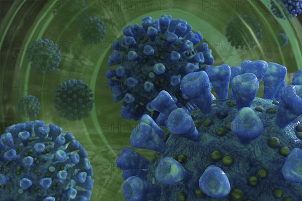 Digitally generated image of Coronavirus