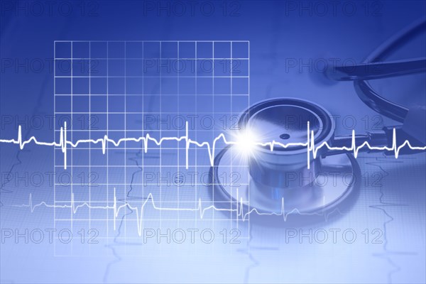 Multiple exposure of electrocardiogram and stethoscope