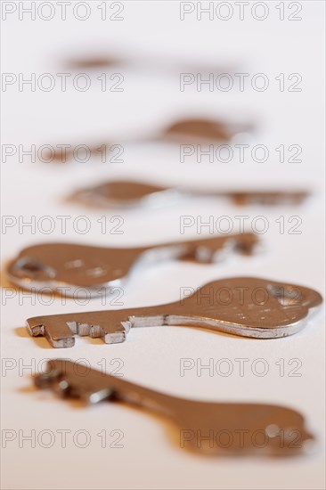 Keys on white background