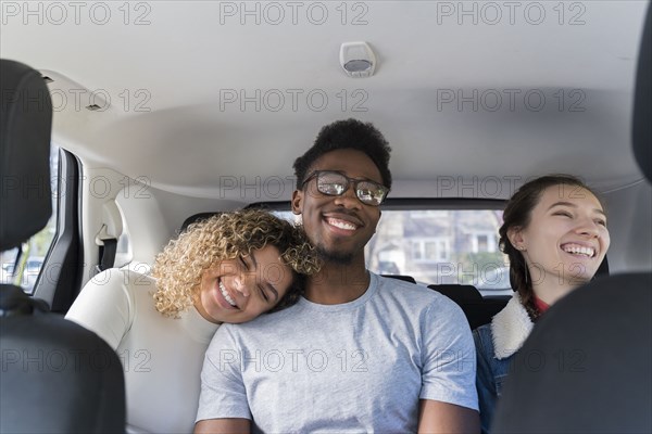 Friends on road trip together