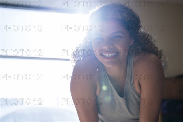 Portrait of athletic woman at gym