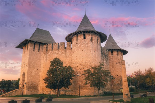 Moldova, Soroca, Old fort at dusk