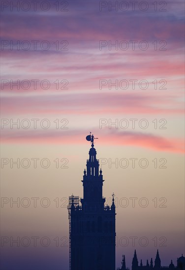 Spain, Seville, Giralda and Catherdral of Seville, Top of Giralda tower