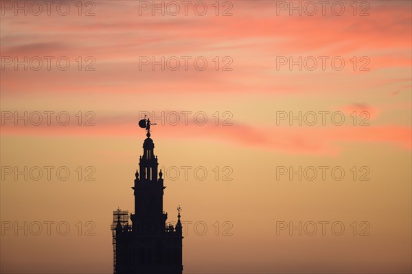 Spain, Seville, Giralda and Catherdral of Seville, Top of Giralda tower