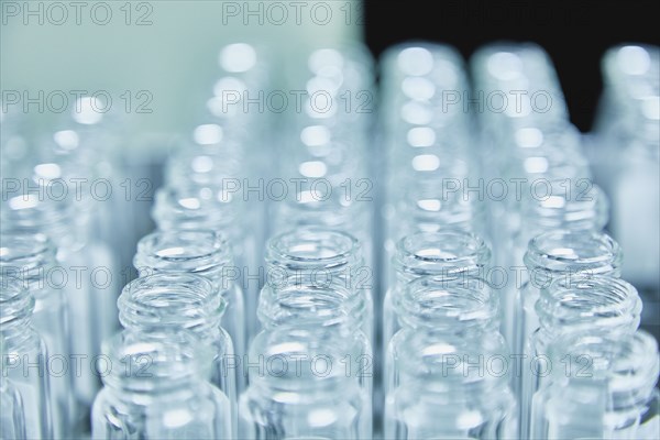 Bottles or test tubes in container