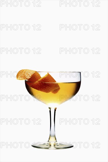 Elegant cocktail on white