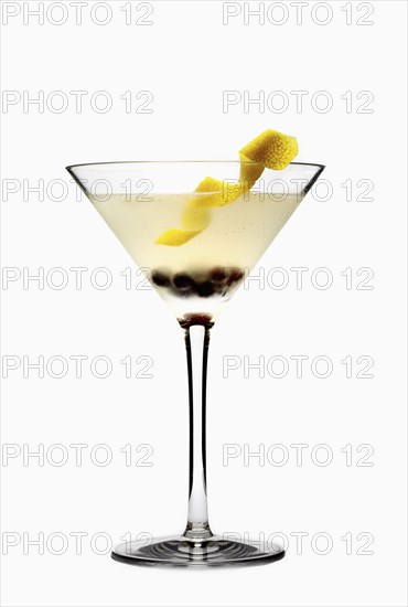 Elegant cocktail on white