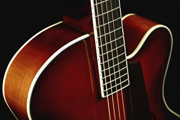 Close up of classical guitar