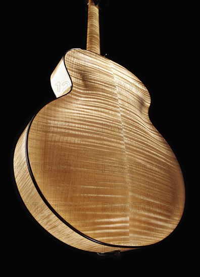 Rear view of classical guitar