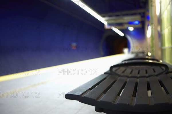 Empty subway platform