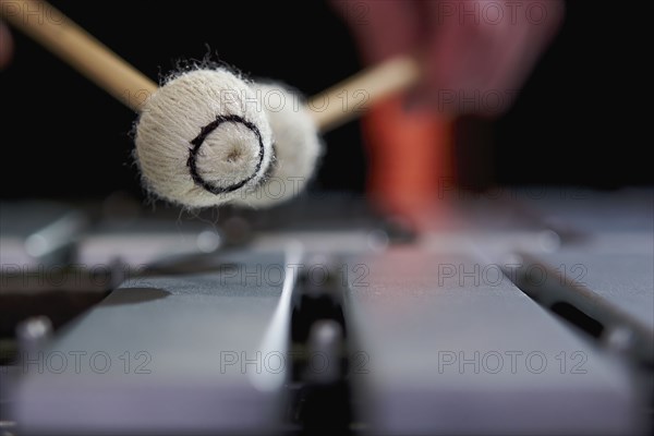 Close up of vibraphone and mallets