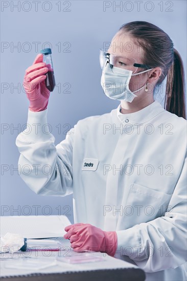 Female technician working in laboratory