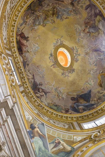 Frescoes on chapel ceiling