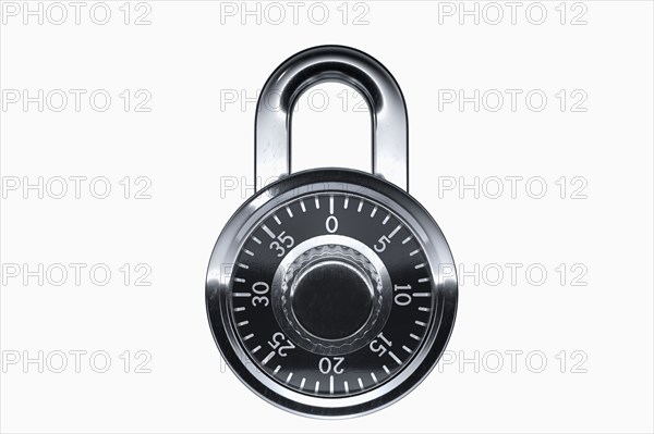 Padlock on white background