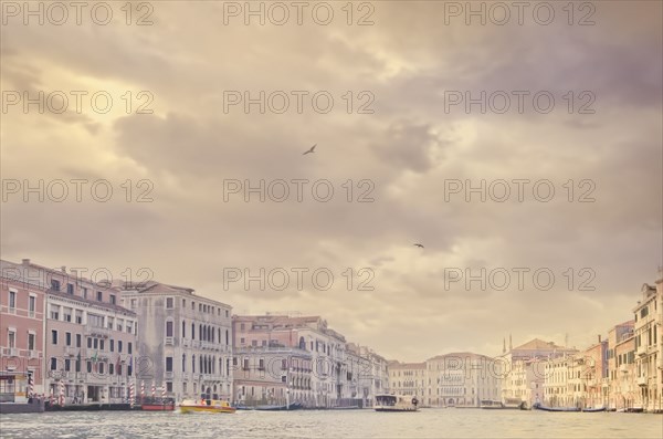 Italy, Venice, Storm clouds above Grand Canal