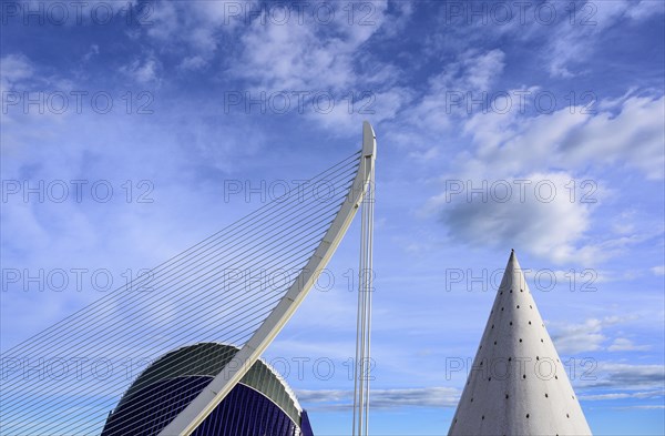 Spain, Valencia, Modern architecture of City of Arts and Sciences