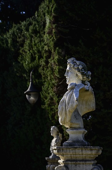 Spain, Seville, Sculpture in Jardines de las Delicias